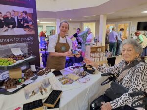 Hawthorns Clevedon resident at the Christmas Bazaar